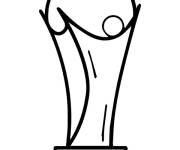 Coloriage et dessins gratuit Troph&eacute;e de la coupe du monde en vecteur à imprimer