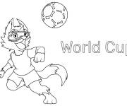 Coloriage Zabivaka de la Coupe du Monde pour enfants