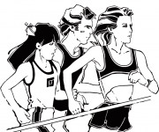 Coloriage Athlétisme vecteur