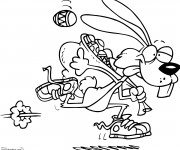 Coloriage Lapin qui Court