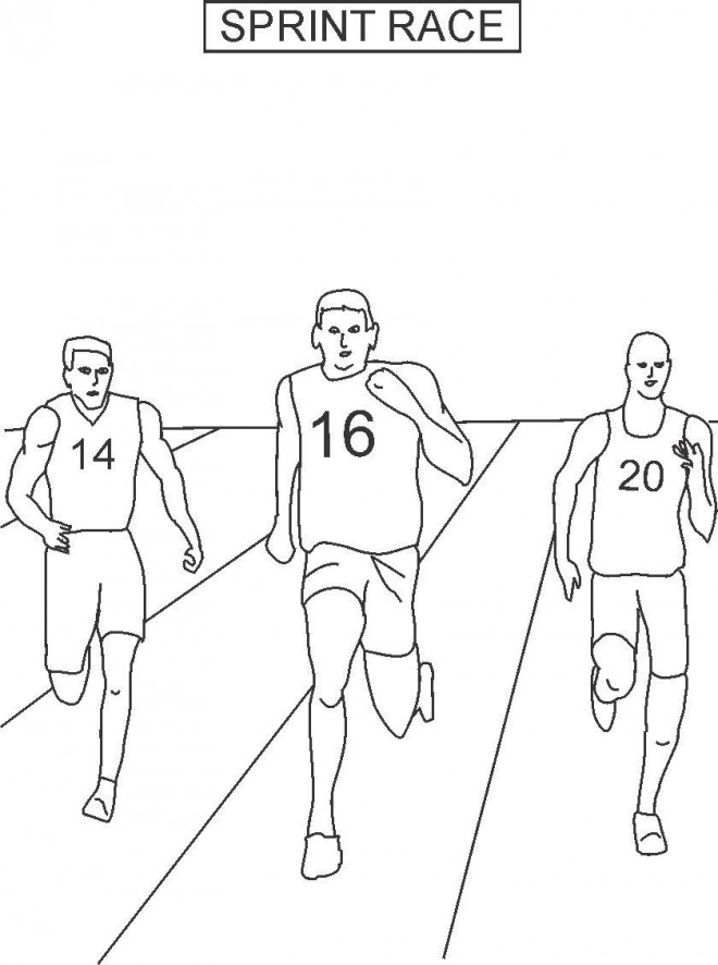 Coloriage Course A Pied