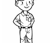 Coloriage Arbitre de cricket
