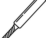 Coloriage Batte de cricket simple
