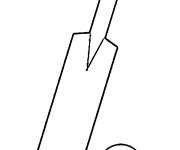 Coloriage et dessins gratuit Batte et balle facile de cricket à imprimer