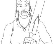 Coloriage Chris Gayle joueur de Cricket