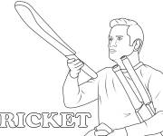 Coloriage Cricket MS Dhoni