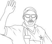 Coloriage Cricket Shahid Afridi