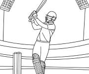 Coloriage Cricket tir coup&eacute;