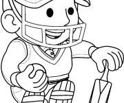 Coloriage Gosses en jouant le cricket