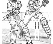 Coloriage Illustration Cricket pour adultes