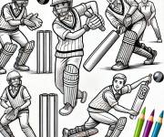 Coloriage L'uniforme pour le sport de Cricket
