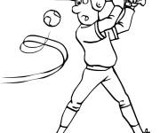 Coloriage le quilleur drole pendant un match de Cricket