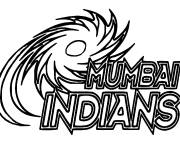 Coloriage Logo de &Eacute;quipe des Indiens de Mumbai de Cricket