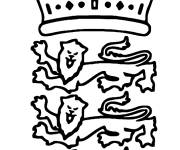 Coloriage Logo de l'&eacute;quipe d'Angleterre de Cricket