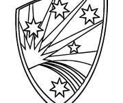 Coloriage Logo de l'&eacute;quipe d'Australie de Cricket