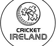 Coloriage Logo de l'&eacute;quipe d'Irlande de Cricket