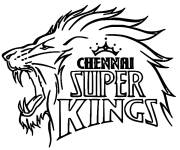 Coloriage Logo de l'&eacute;quipe des Super Kings de Chennai de Cricket