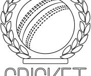Coloriage Logo du sport Cricket
