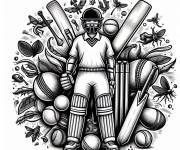 Coloriage Mandala de Cricket
