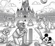 Coloriage Match de Cricket dans le monde de Disney