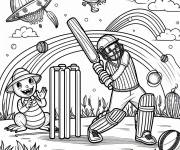 Coloriage Sc&egrave;ne de mach de Cricket magique