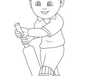 Coloriage Sport de Cricket