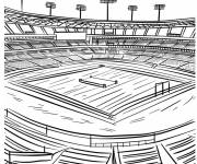 Coloriage Un stade de Cricket stylisé