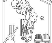 Coloriage Une carte de jeu de cricket