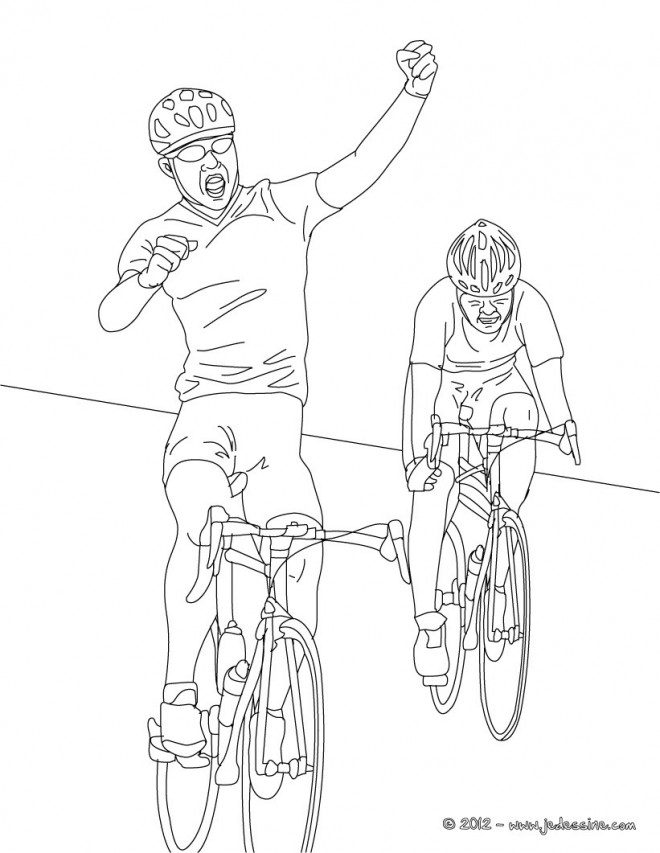 Coloriage et dessins gratuits Compétition Cyclisme à imprimer