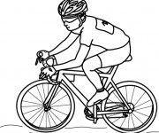 Coloriage Cyclisme à découper