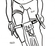 Coloriage Cyclisme au crayon