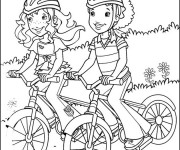 Coloriage Cyclisme dans la Campagne