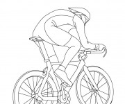 Coloriage Cyclisme de salle à décorer