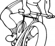 Coloriage Cyclisme de Salle vecteur