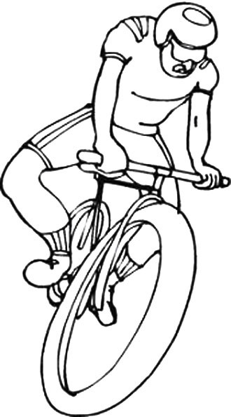 Coloriage et dessins gratuits Cyclisme de Salle vecteur à imprimer