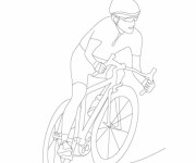 Coloriage Cyclisme Le tour de France simple