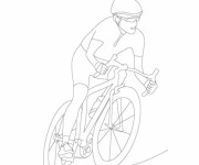 Coloriage Cyclisme Le tour de France simple