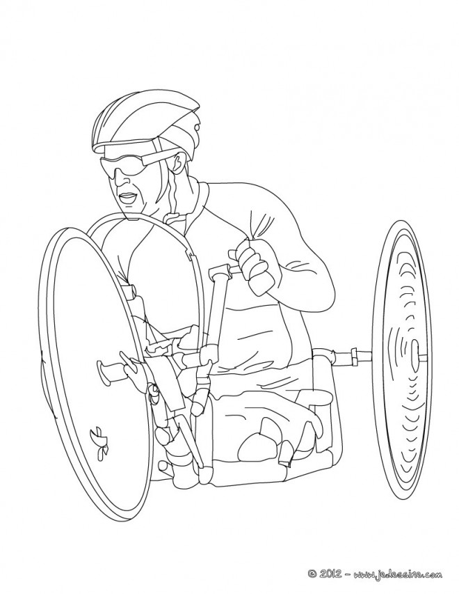 Coloriage et dessins gratuits Cyclisme paralympiques à imprimer