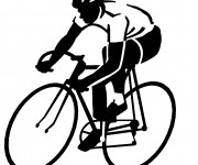 Coloriage Cyclisme Silhouette