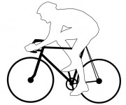 Coloriage Cycliste à  compléter