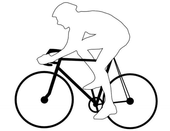 Coloriage et dessins gratuits Cycliste à  compléter à imprimer