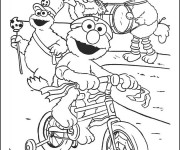 Coloriage Cycliste Animal humoristique
