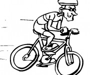 Coloriage Cycliste humour