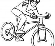 Coloriage Cycliste sur vélo