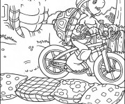 Coloriage Tortue Cycliste