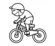 Coloriage Un petit Cycliste