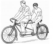 Coloriage Vélo Tandem