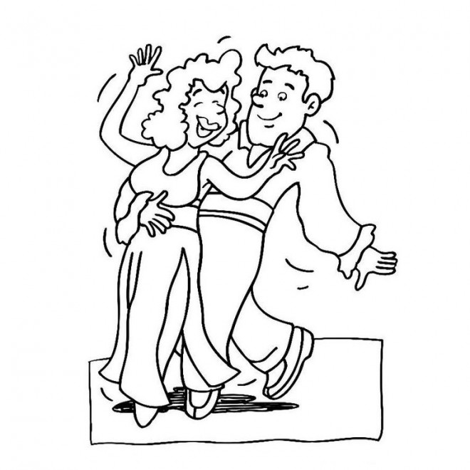 Coloriage et dessins gratuits Couple Danseurs de Flamenco à imprimer