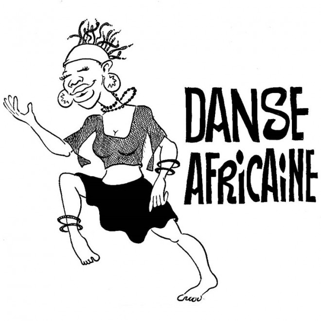 Coloriage et dessins gratuits Danse africaine à découper à imprimer