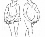 Coloriage Danse Ballet russe